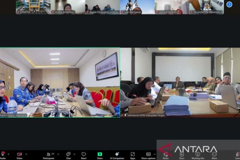 DPRD Bogor dan Kemenkumham Jawa Barat Harmonisasi Dua Raperda Lingkungan