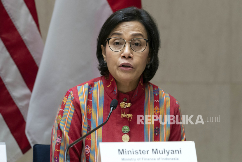Menteri Keuangan Sri Mulyani Indrawati. Pemerintah menargetkan angka kemiskinan Indonesia dapat ditekan turun ke level 6,5 persen sampai 7,5 persen pada 2024.