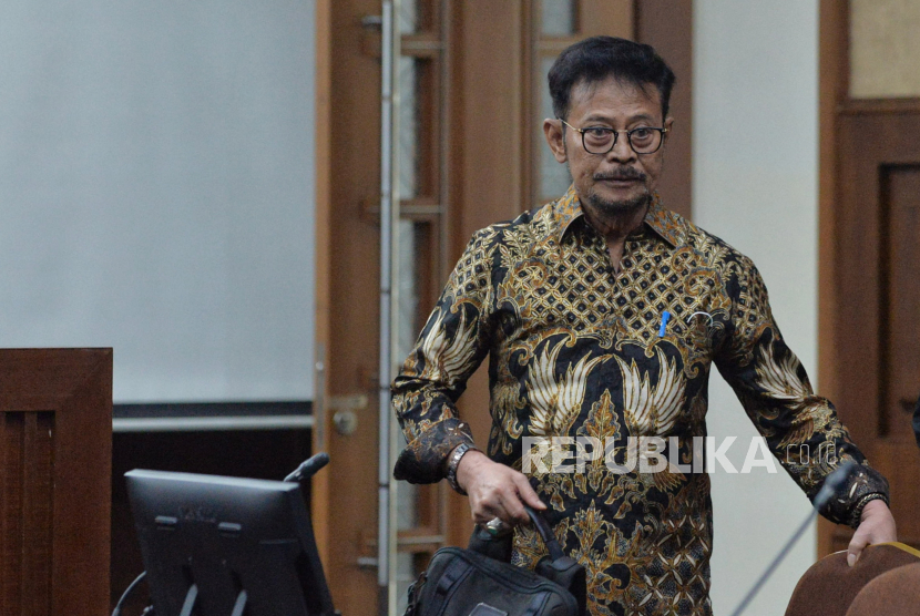 Terdakwa kasus pemerasan dan gratifikasi di Kementerian Pertanian Syahrul Yasin Limpo