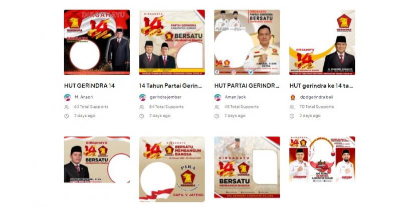 Link Twibbon HUT Partai Gerindra 2022