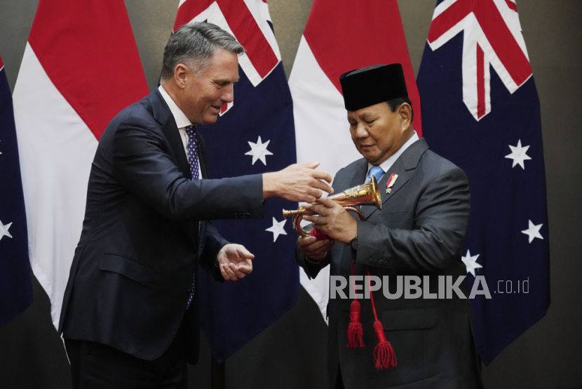 Menteri Pertahanan (Menhan) RI Prabowo Subianto dan Wakil PM sekaligus Menhan Australia Richard Marles.