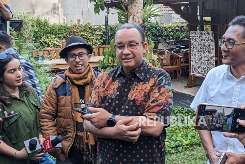 Gubernur DKI Jakarta periode 2017-2022 sekaligus bacapres Koalisi Perubahan untuk Persatuan, Anies Rasyid Baswedan di kediamannya, Jakarta Selatan, Selasa (1/8/2023).