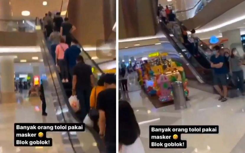 Video Viral: Video Viral Pria Sebut Pengunjung Mal Bermasker Tolol Diusut