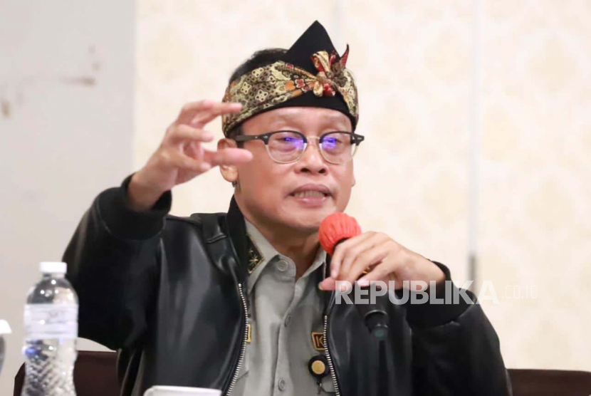Kepala BBSDMP Kementan, Dedi Nursyamsi, saat menggelar konferensi pers Pelatihan Sejuta Petani di Royal Hotel, Bogor, Senin (13/3/2023). 