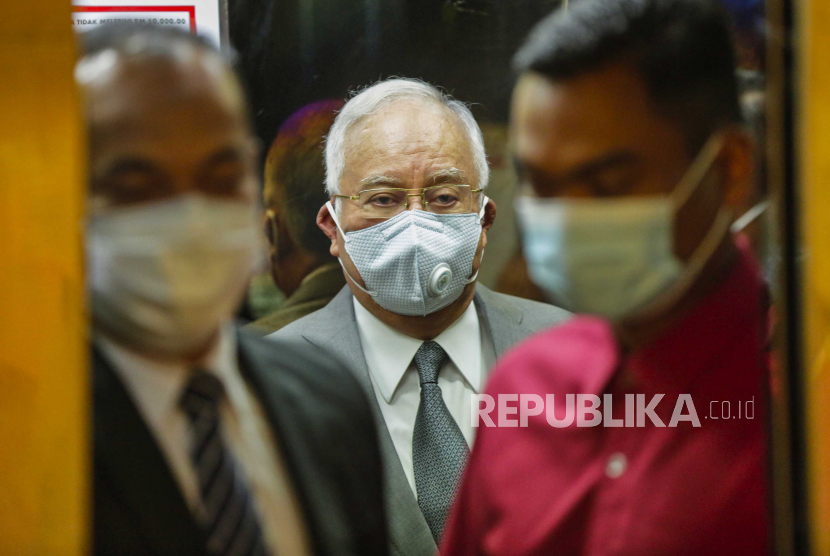 Mantan perdana menteri Malaysia Najib Razak akan mendengar vonis di sidang pertama dari sejumlah sidang terkait skandal gratifikasi 1Malaysia Development Berhad (1MDB). Ilustrasi.