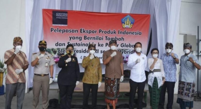 Acara Pelepasan Eskpor Bawang Putih dari Bali oleh Jajaran Kementerian Perdagangan dan Disperindag Bali
