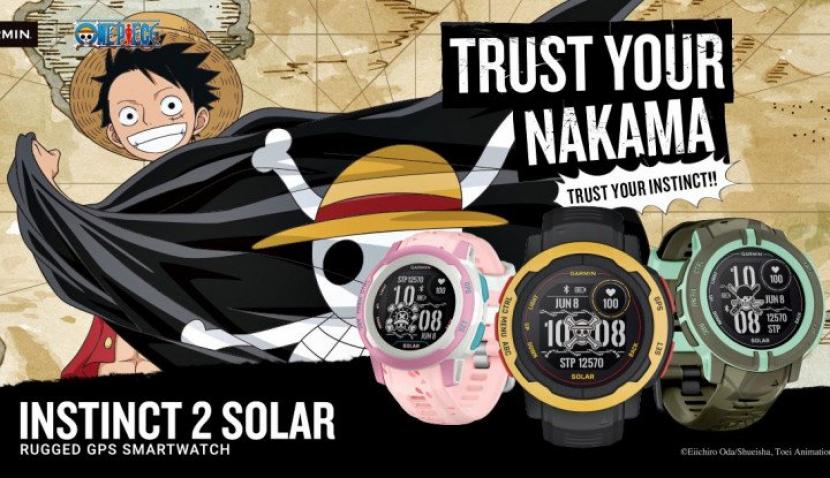Garmin kembali meluncurkan jam tangan pintar terbarunya di bawah seri Instinct 2, kali ini terinspirasi dari anime ikonik Jepang ONE PIECE, yaitu Garmin Instinct 2 Solar ONE PIECE, Edisi Terbatas Asia. (Nuzulia Nur Rahma)