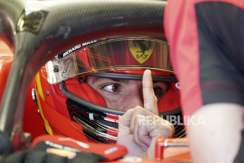 Pembalap Ferrari asal Spanyol Carlos Sainz 