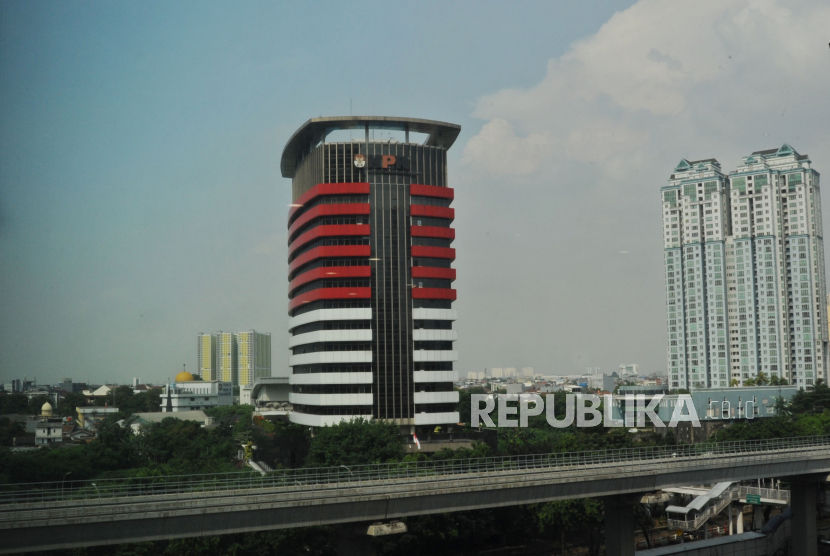 Penampakan gedung KPK. KPK menggelar raker di Yogyakarta pada 27-29 Oktober 2021.