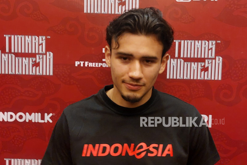 Pemain timnas Indonesia Nathan Tjoe-A-On di Jakarta, Selasa (19/3/2024). 