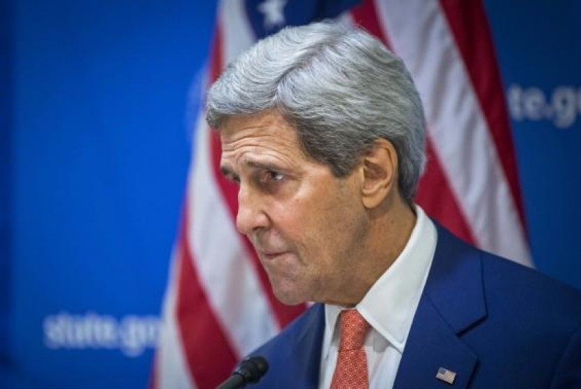 US Secretary of State John Kerry announces a 72-hour humanitarian ceasefire between Israel and Hamas, while in New Delhi August 1, 2014.