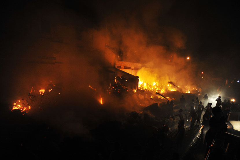Kebakaran di pasar (ilustrasi)