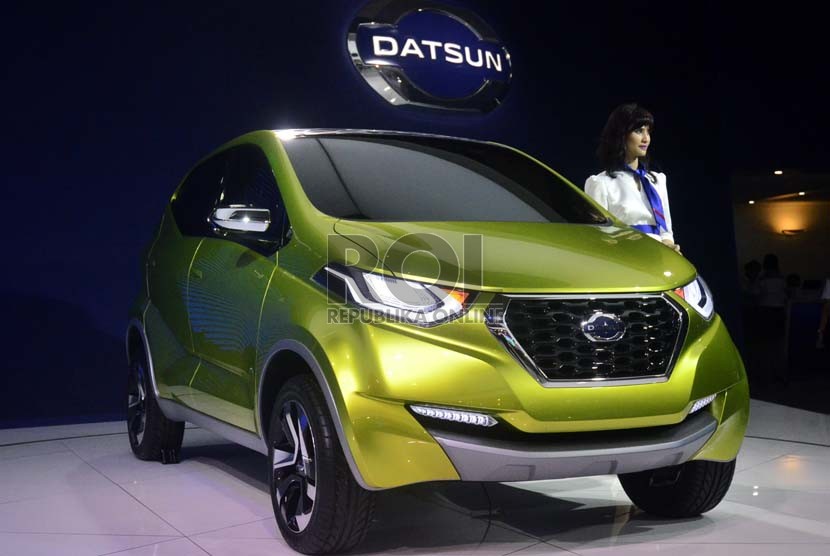  Datsun redi- Go Concept, dipamerkan untuk pertama kalinya di Indonesia pada ajang Indonesiian International Motor Show, Kemayoran, Kamis (18/9).   (foto : Wisnu Aji Prasetyo)