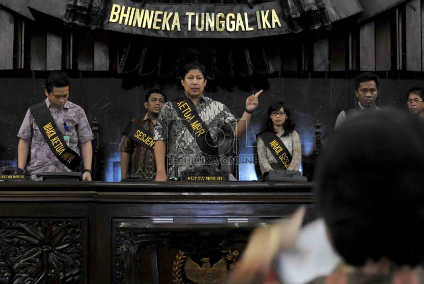 A rehearsal in People's Consultative Assembly (MPR) building/illustration (Republika/Agung Supriyanto)