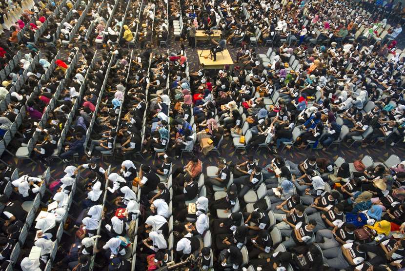 Ratusan peserta mengikuti penyuluhan akbar pencegahan dan pemberantasan penyalahgunaan dan peredaran gelap narkoba yang diadakan Badan Narkotika Nasional (BNN) di Gedung Smesco, Jakarta. (Ilustrasi)