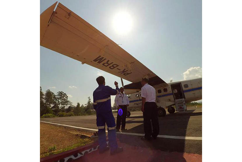 Foto pesawat PK-BRM Aviastar yang diambil pada pagi hari, sebelum hilang kontak.