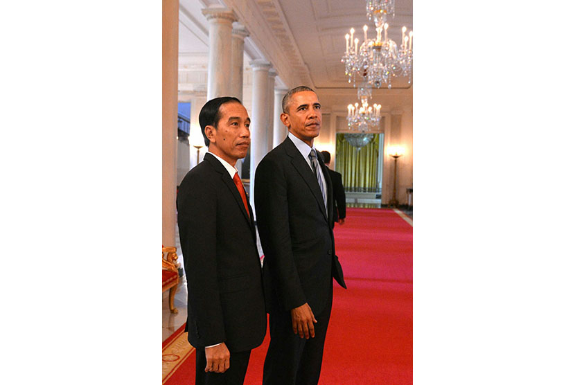 Presiden Joko Widodo bersama Presiden AS Barack Obama.