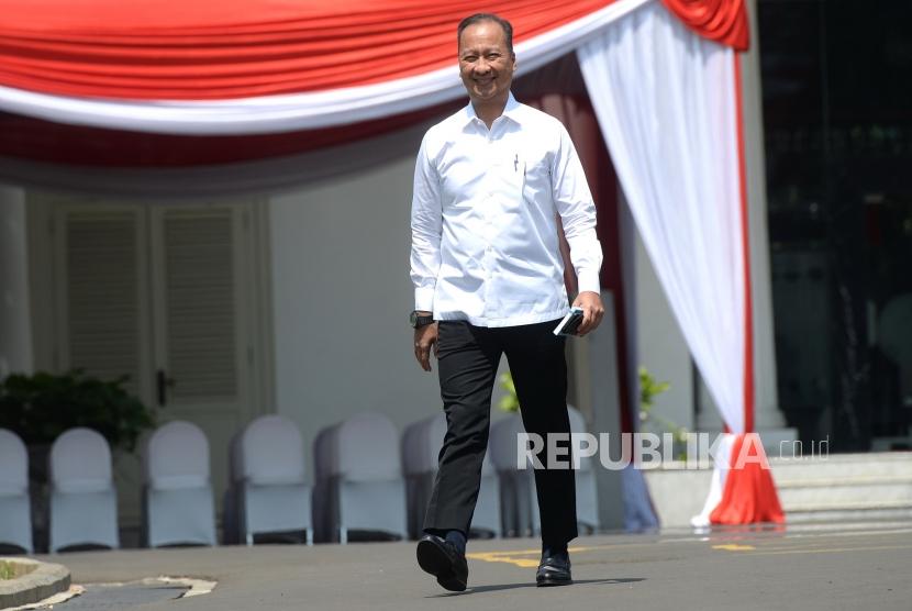 Diundang Ke Istana Kepresidenan. Mensos Agus Gumiwang  tiba di Istana Kepresidenan untuk bertemu Presiden Joko Widodo, Jakarta, Selasa(22/10).