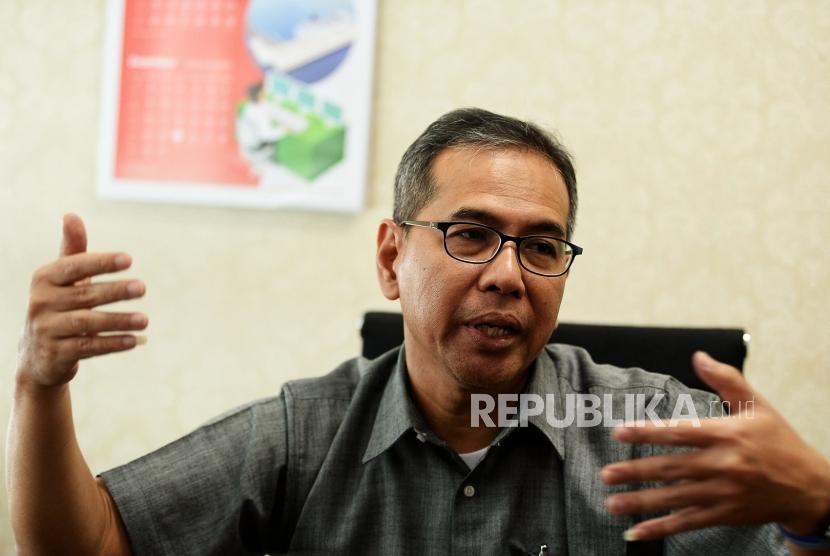 Direktur Sumber Daya Manusia Pelindo 1 M Hamied Wijaya saat di Wawancarai Republika, Selasa ( 26/11).