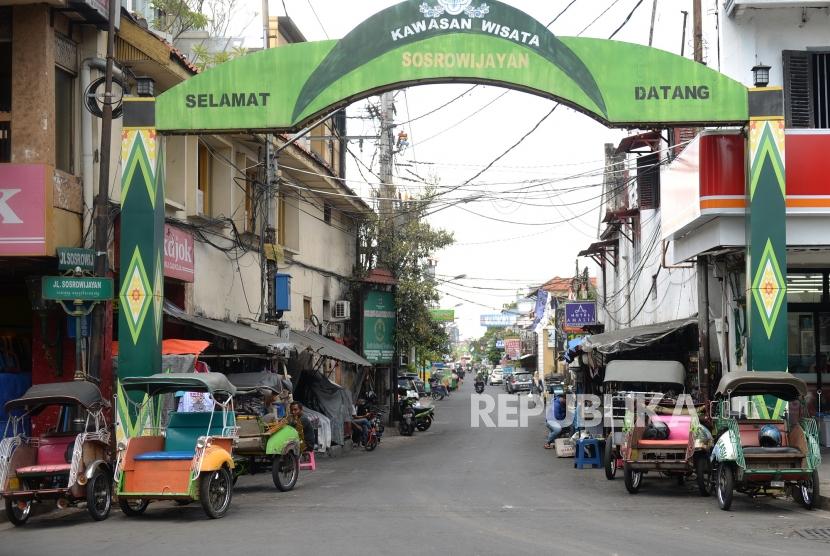 Kawasan Malioboro. Yogyakarta tengah bersiap menjadikan Malioboro kawasan semipedestrian penuh.