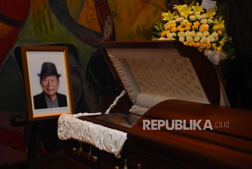 Jenazah pengusaha Ciputra disemayamkan di Gedung Ciputra Artpreneur, Jakarta, Rabu (27/11/2019).
