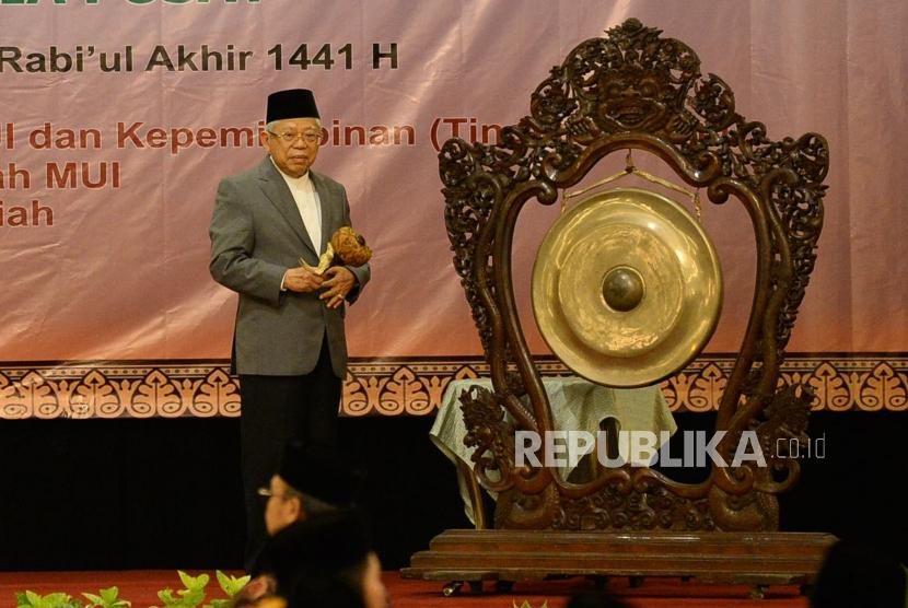 Wakil Presiden yang juga Ketua Umum Majelis Ulama Indonesia (MUI) KH Ma