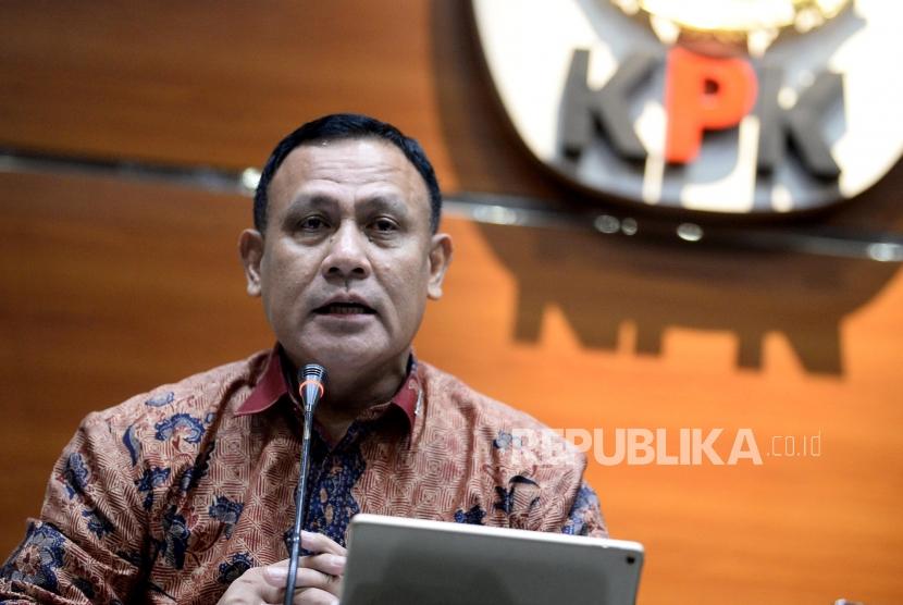 Ketua KPK Firli Bahuri saat konferensi pers di gedung KPK, Jakarta, beberapa waktu lalu