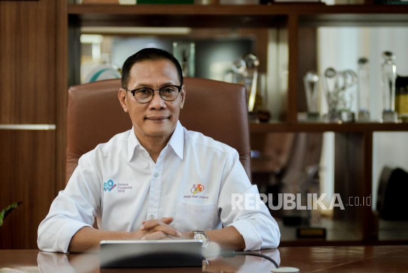 Kepala Badan Pusat Statistik (BPS) Suhariyanto saat ditemui di Kantor Badan Pusat Statistik, Jakarta, Januari 2020 lalu. Survei Badan Pusat Statistik (BPS) mendapati kebutuhan pulsa dan obat meningkat di masa pandemi Covid-19.