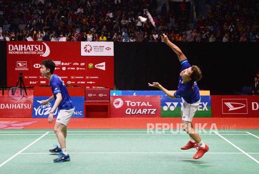 Ganda putra Indonesia Kevin Sanjaya Sukamuljo dan Marcus Fernaldi Gideon.