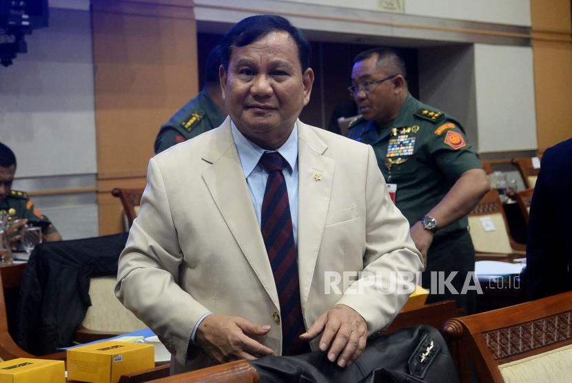 Menteri Pertahanan Letjen (Purn) Prabowo Subianto.