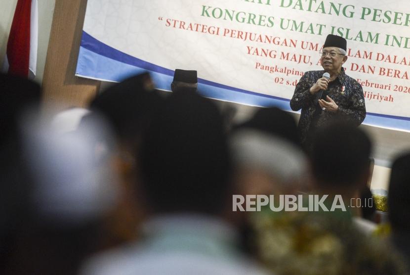 KUII Ingin Mewujudkan Indonesia Maju, Adil dan Beradab. Foto:  Wakil Presiden RI yang juga Ketua Umum MUI, KH. Ma