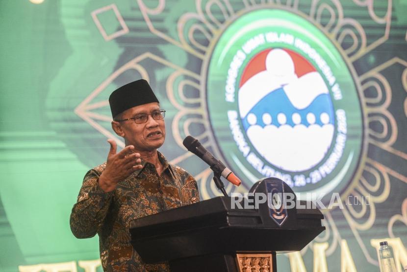 Pesan Muhamadiyah, Hidup Beragama Harus Makin Bijaksana. Ketua Umum PP Muhammadiyah Haedar Nashir.