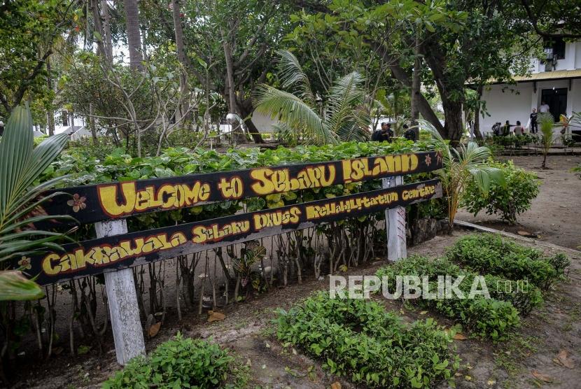 Suasana lokasi observasi WNI Anak Buah Kapal (ABK) World Dream di Pulau Sebaru Kecil, Kepulauan Seribu, Jakarta, Jumat (28/2).
