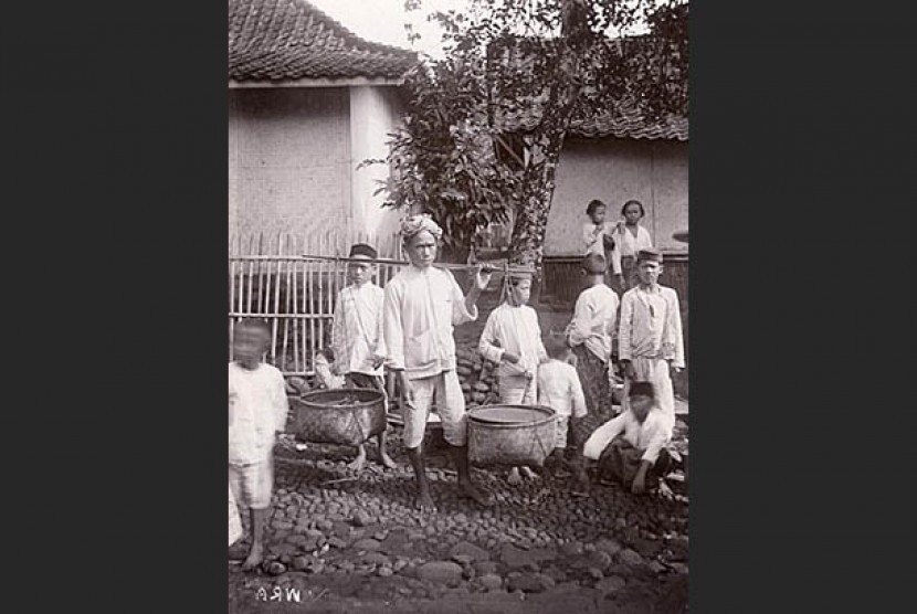 Santri di pedalaman Jawa tahun 1910.