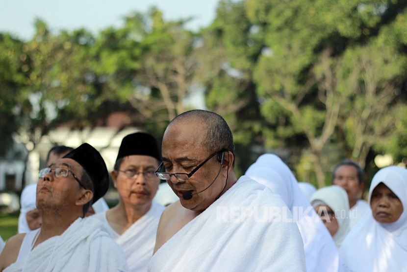  Sejumlah calon jamaah haji mengikuti pelatihan manasik haji (Ilustrasi) 