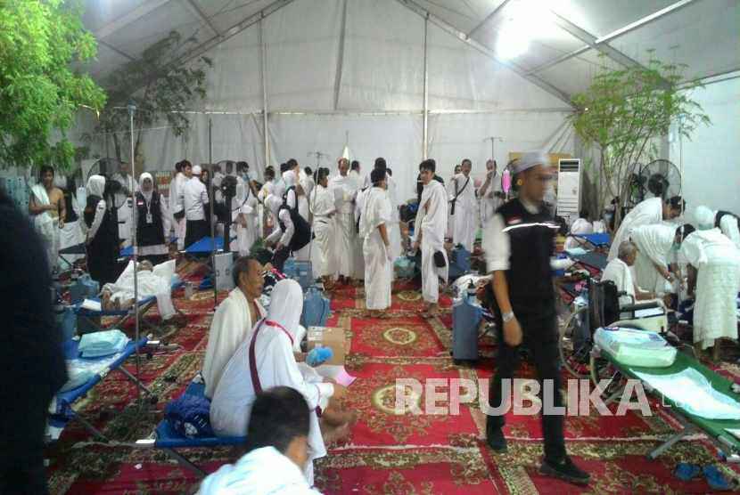 Kondisi di Klinik Kesehatan Haji Indonesia (KKHI) Arafah, Jamie (31/8). 