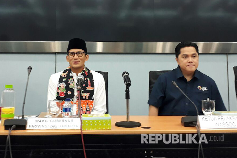 Sandiaga Salahuddin Uno dan Erick Thohir