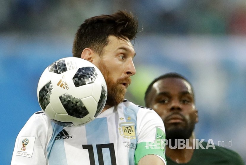 Pesepak bola Argentina Lionel Messi.