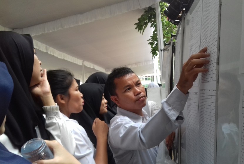 Peserta tes CPNS di wilayah kabupaten Bogor.