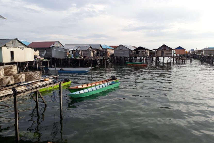 Kampung nelayan di Kalimantan