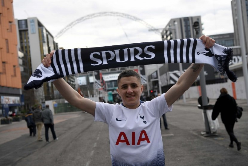 Suporter Tottenham Hotspur (ilustrasi).