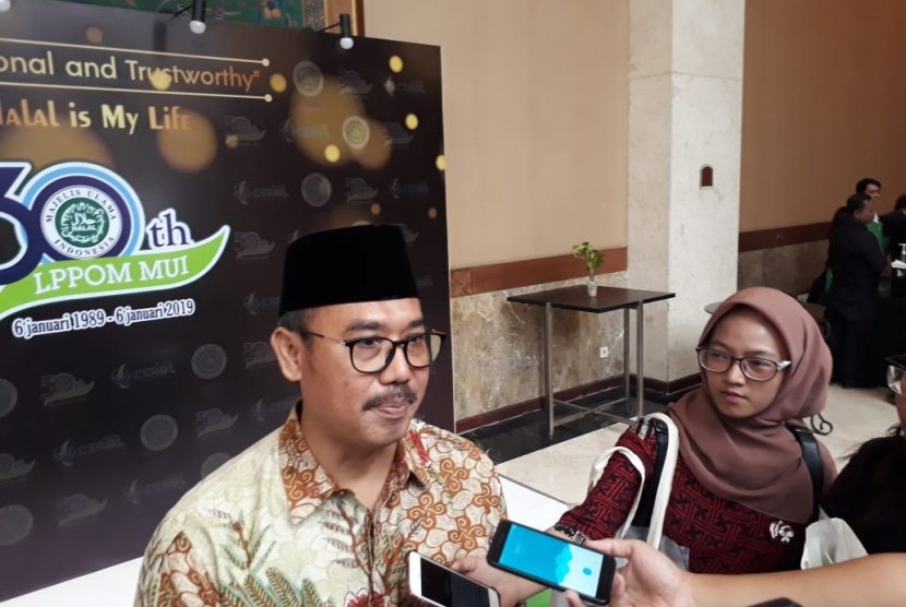  Direktur LPPOM MUI, Dr. Ir. Lukmanul Hakim saat ulang tahun LPPOM MUI ke-30 di Balai Kartini Jakarta, Rabu (16/1).