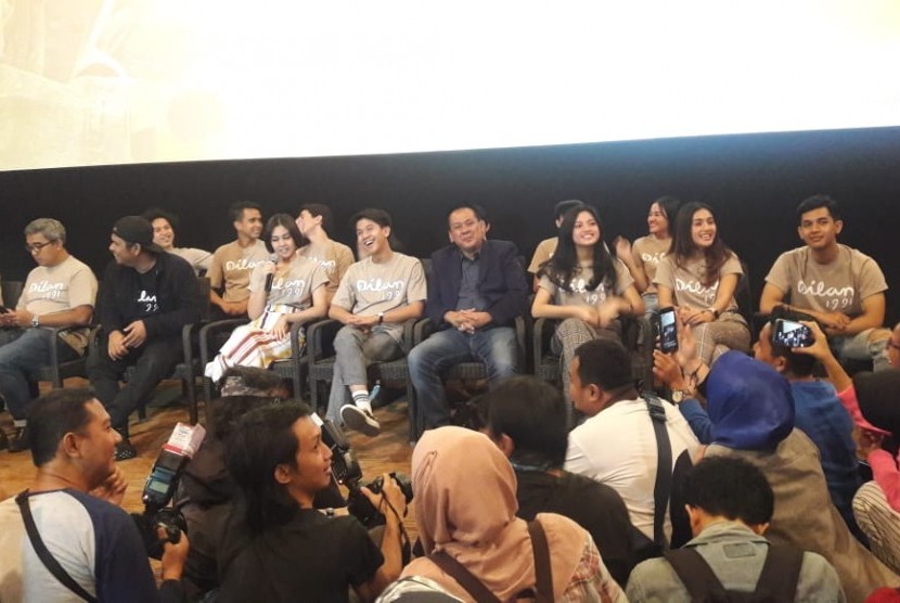 Konferensi pers peluncuran official trailer Dilan 1991 di Jakarta. Film ini bakal tayang 28 Februari 2019 mendatang.