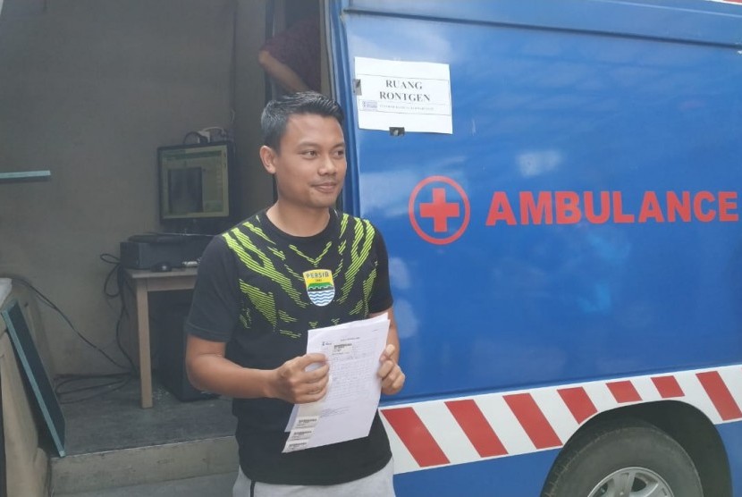 Pemain Persib, Dedi Kusnandar usai pemeriksaan Medical Chechk Up di Graha Persib, Jalan Sulanjana, Kota Bandung (18/1).