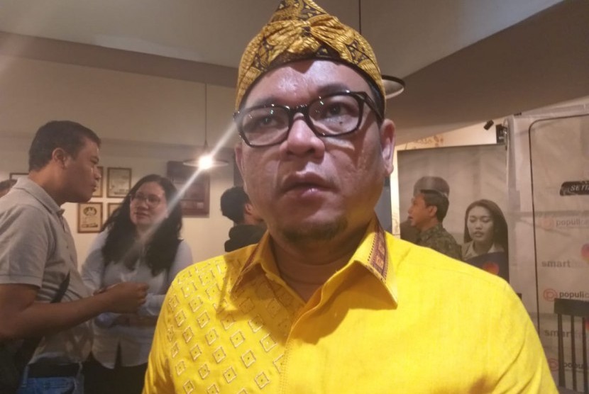 Juru Bicara Tim Kampanye Nasional (TKN) Joko Widodo-KH Maruf Amin, Ace Hasan Syadzily usai acara Perspektif Indonesia di Gedung Sarinah, Jakarta Pusat, Sabtu (26/1). 