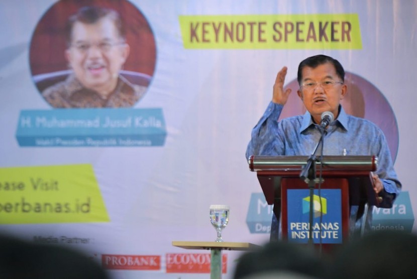 SNAP 2019: Wapres Jusuf Kalla menjadi pembicara kunci pada Seminar Nasional Perbanas Institute 2019 (SNAP 2019) yang bertajuk Rethinking of Business Model in The Innovation Era: A Consequence of Industry 4.0 di Perbanas Institute  Jl. Perbanas, Karet Kuningan, Setiabudi, K Jakarta Selatan, Rabu (27/2).