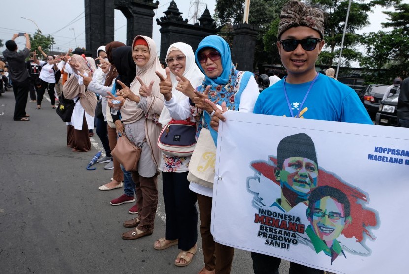 Aksi Pendukung Prabowo Sandi