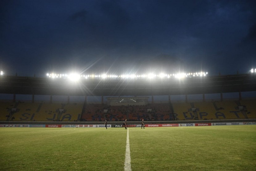 Suasana Stadion Si Jalak Harupat, Kabupaten Bandung.