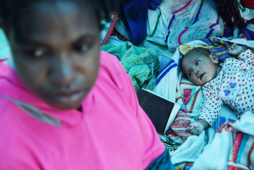 Kematian Ibu Melahirkan di Papua Tertinggi di Indonesia. Foto ilustrasi ibu dan anak di Papua.
