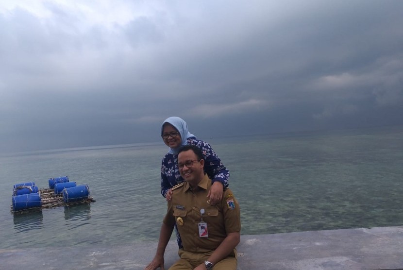 Gubernur DKI Jakarta Anies Rasyid Baswedan ketika mengunjungi Pulau Sebira, Kepulauan Seribu, beberapa waktu lalu. (Ilustrasi)